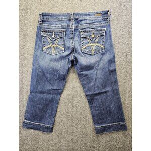 KUT From The Kloth Kate Low Rise Crop Jeans Womens 4 Blue Medium Wash So Low